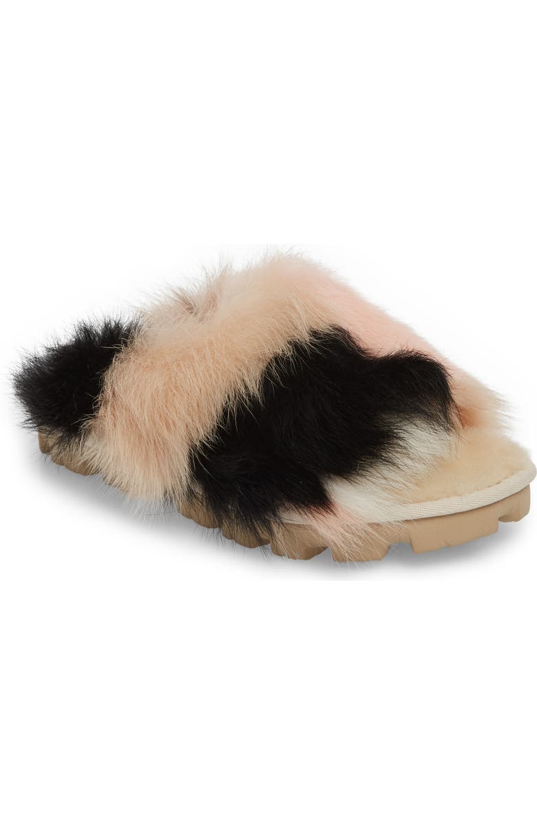 UGG<sup>®</sup> Shag It Crazy Genuine Toscana Shearling Slide Sandal, Main, color,