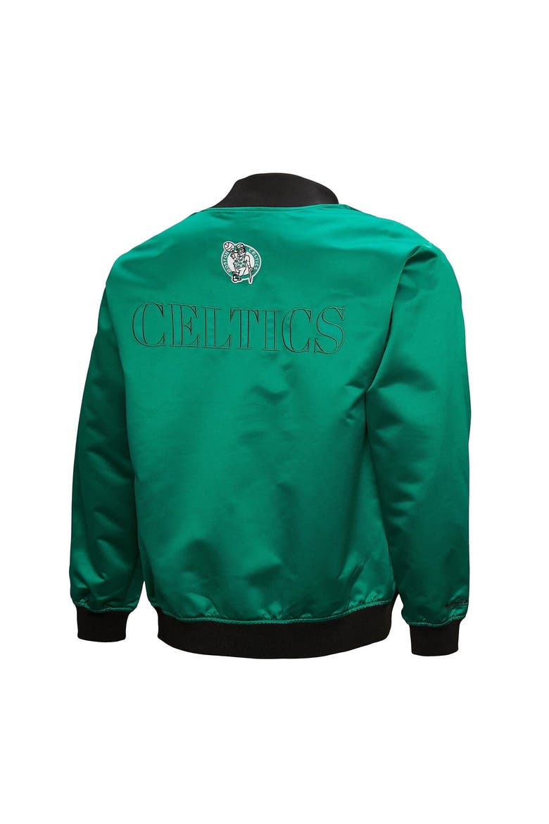Men's Mitchell & Ness Kelly Green Boston Celtics Hardwood Classics Team OG 3.0 Lightweight Satin Full-Snap Jacket, Alternate, color, Kelly Green