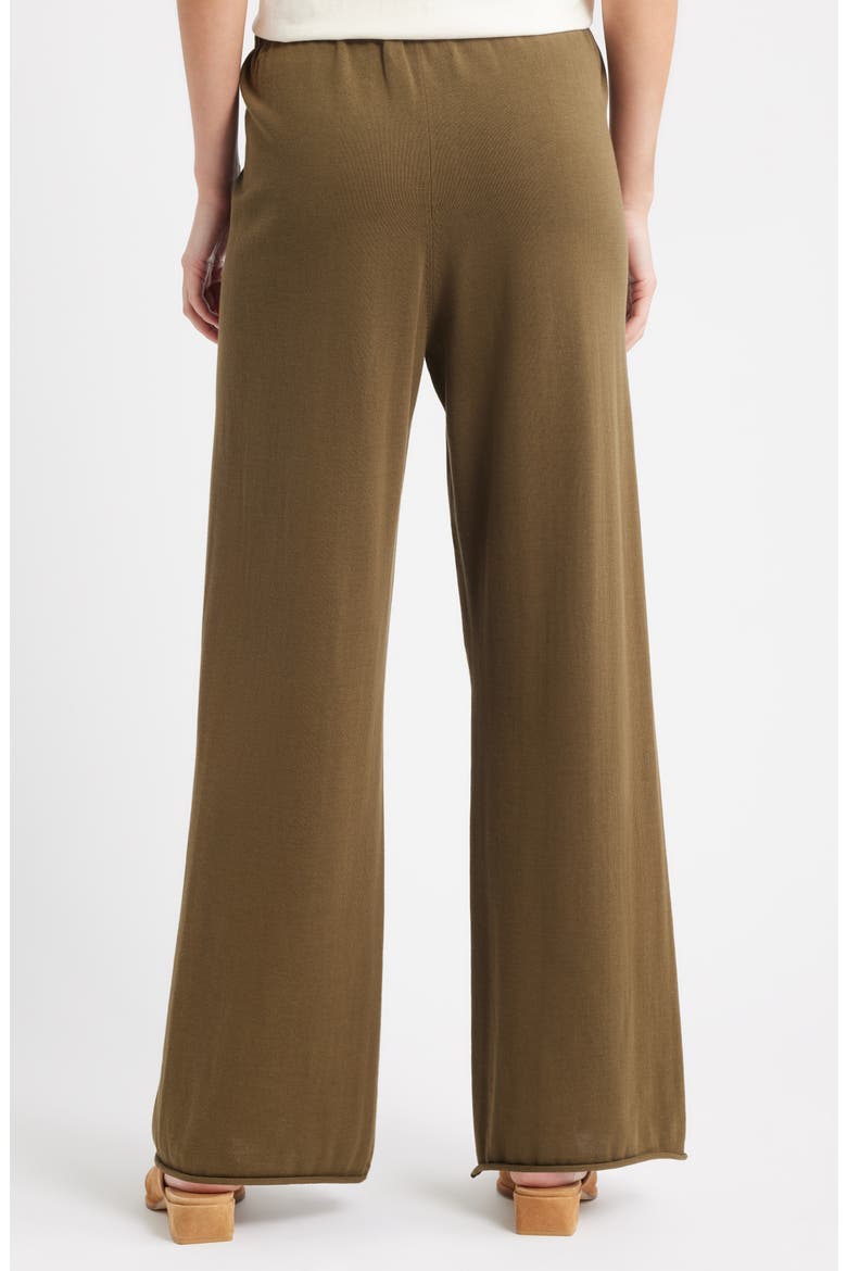 The Rec Wide Leg Sweater Pants, Alternate, color, ARMY