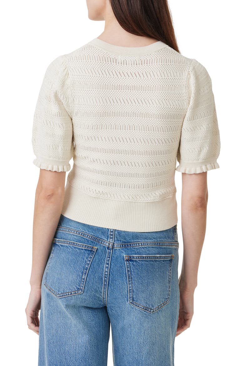 Pointelle Stitch Cardigan, Alternate, color, BIRCH