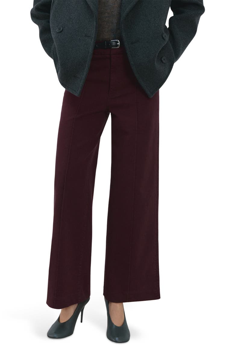 Seamed High Waist Wide Leg Jeans, Main, color, WINE
