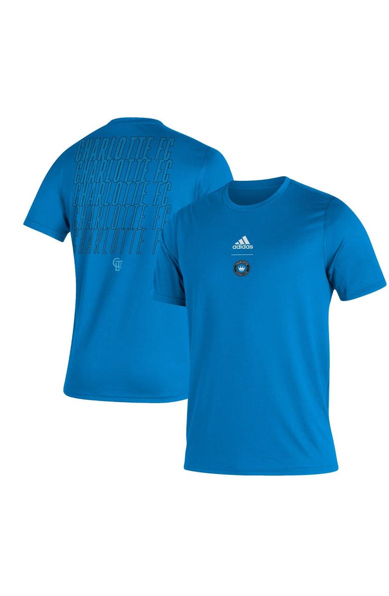 adidas Men's Charlotte FC Blue adidas Creator Club T-Shirt, Main, color, 