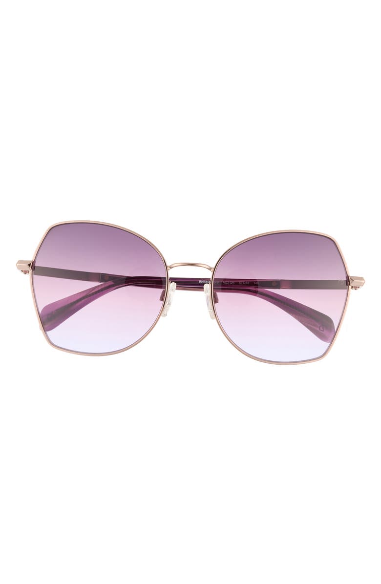 rag & bone 57mm Gradient Butterfly Sunglasses, Main, color,