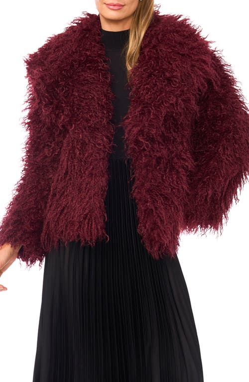 Halogenr Halogen(r) Faux Fur Jacket In Burgundy