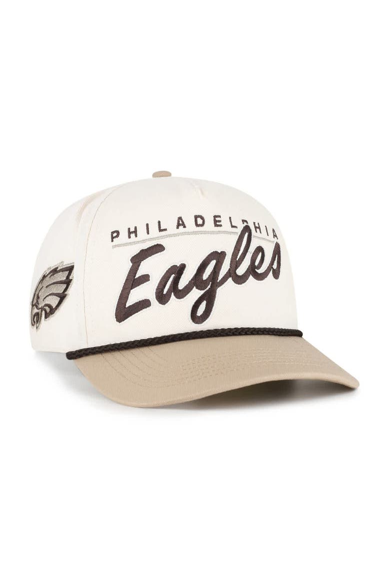 Men's '47  Natural/Tan Philadelphia Eagles Neutral Terrain Hitch Rope Adjustable Hat, Main, color, Natural