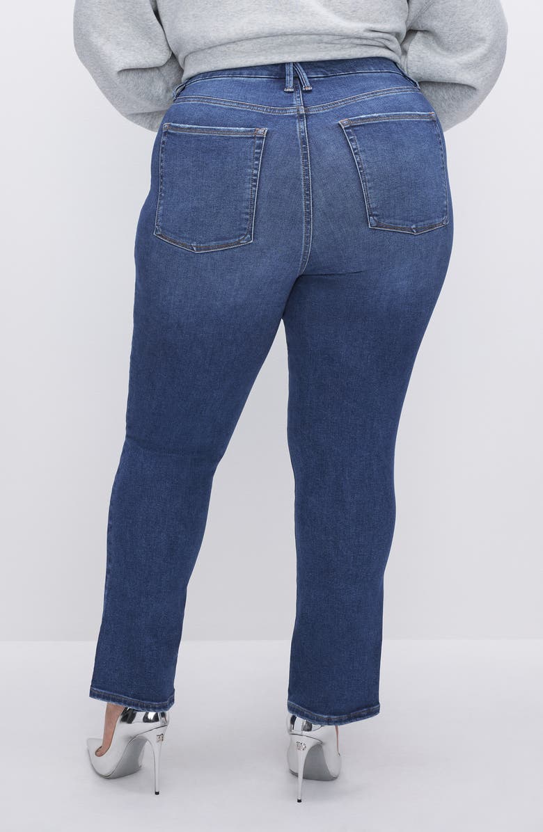 Good American Always Fits Good Classic Straight Leg Jeans, Alternate, color, Indigo571