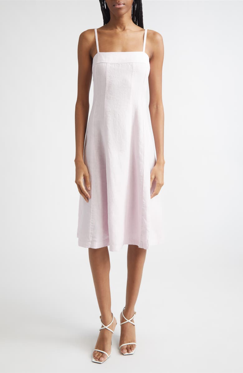 L'AGENCE Mitzy Seamed Sleeveless Midi Dress, Main, color, Icy Lilac