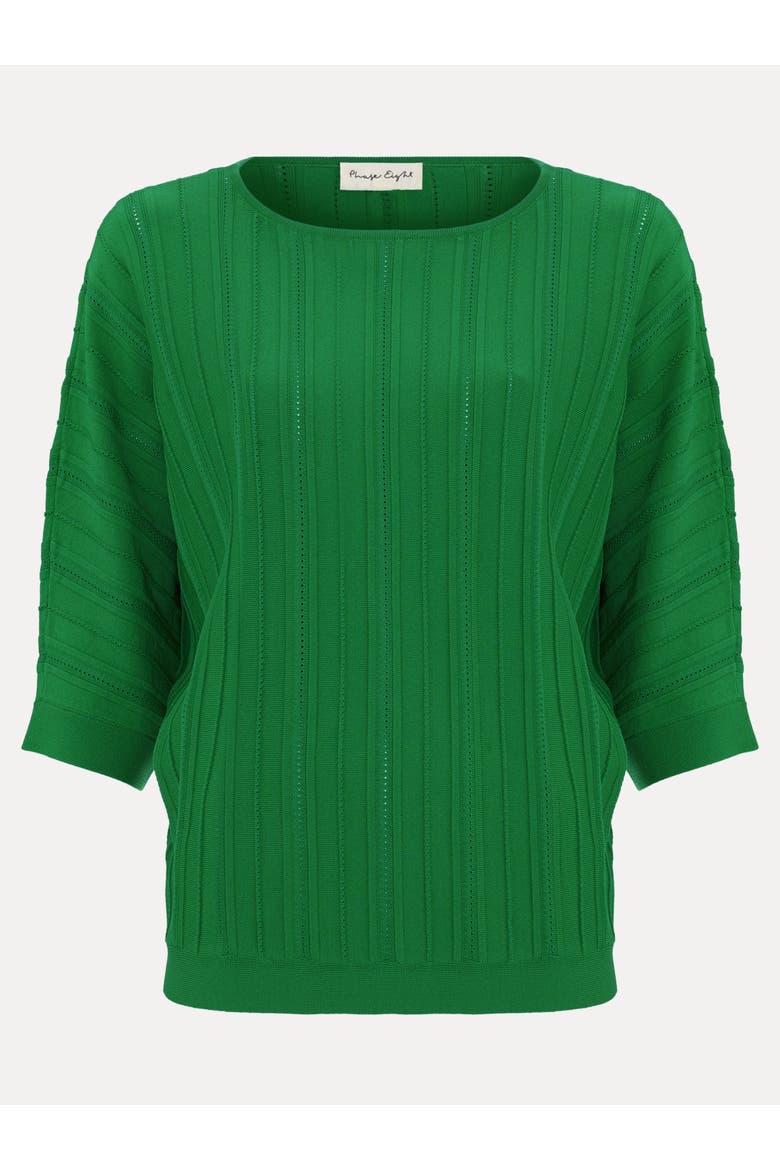 Cristine 3/4 Sleeve Rib Jumper, Alternate, color, Green
