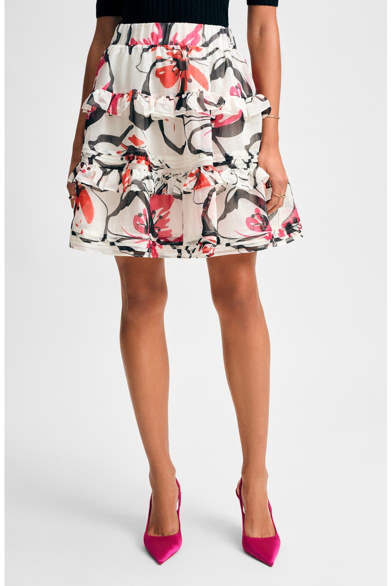 Tiered Ruffle Skirt, Main, color, SPLASHY FLORAL