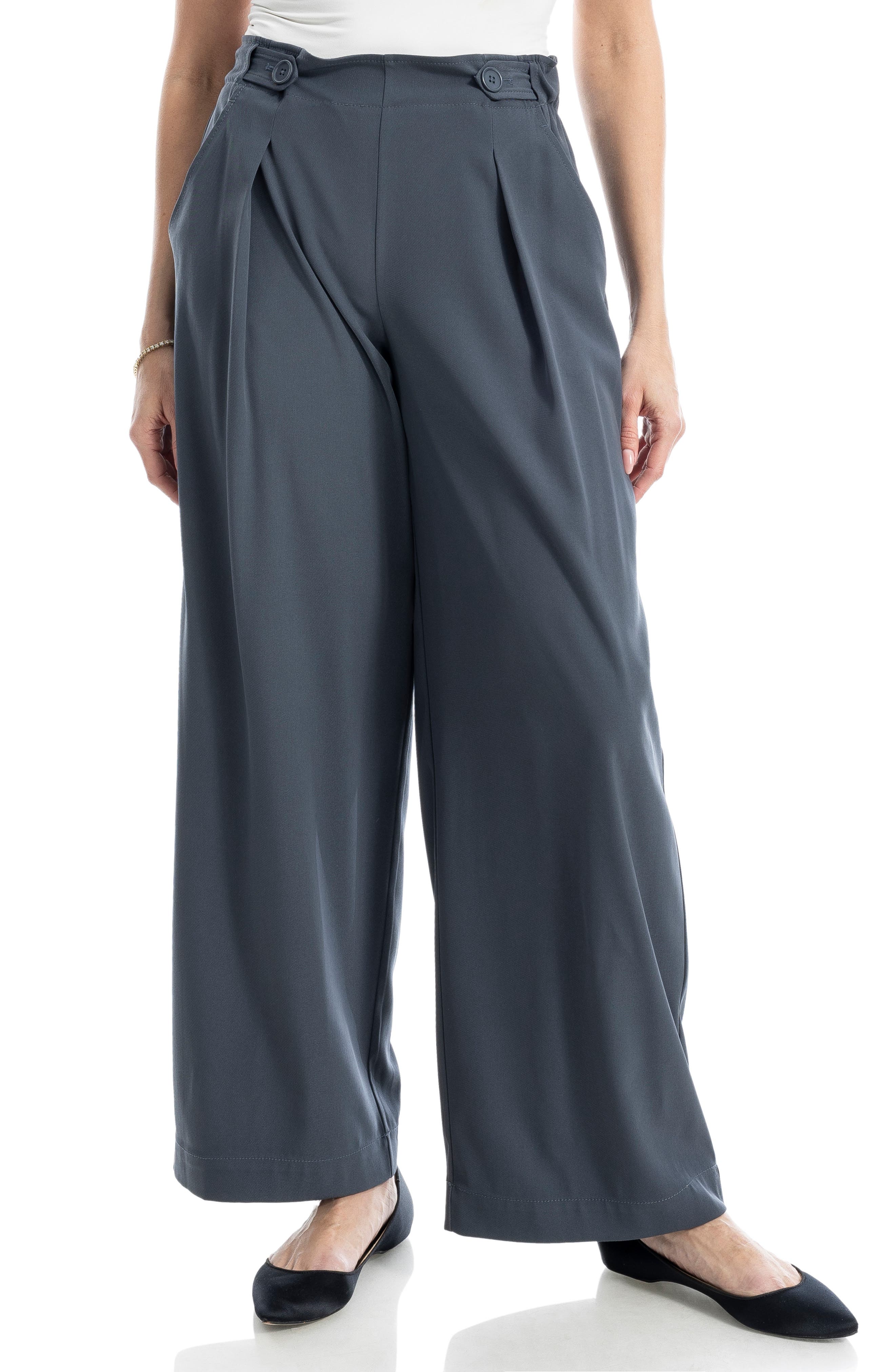 MAX STUDIO Pleated Wide Leg Pants