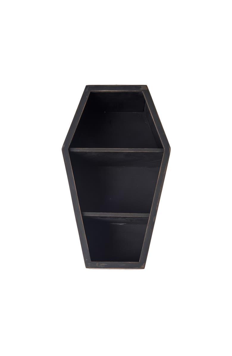 Transpac MDF Coffin Display Shelf Halloween Black Wall Decor Unique Gift, Alternate, color,