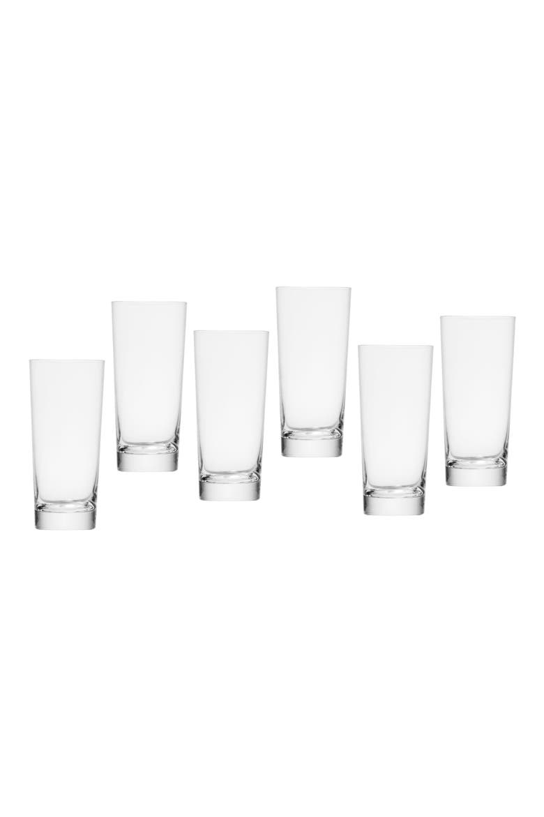 Basic Bar Set of 6 Long Cocktail Glasses, Main, color, CLEAR