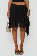 Princess Polly Ophella Tie Waist Chiffon Midi Skirt