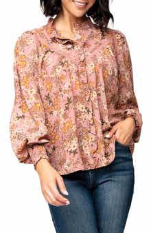 Long Sleeve Crochet Trim Blouse