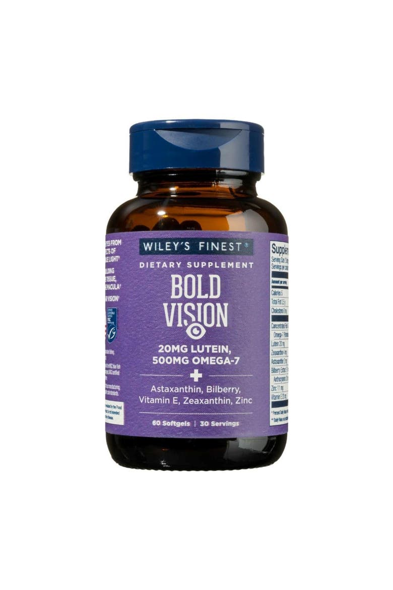 Fish Oil Eye Health Supplement with Lutein, Zeaxanthin, Bilberry, Omega-7, Vitamin E & Zinc - 60 Softgels, Main, color, None