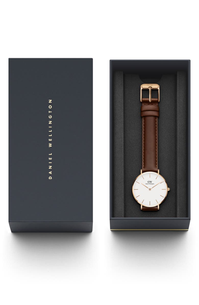 Daniel Wellington Classic Petite Leather Strap Watch, 32mm, Alternate, color, 