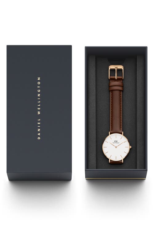 Daniel Wellington Classic Petite Leather Strap Watch, 32mm In Multi