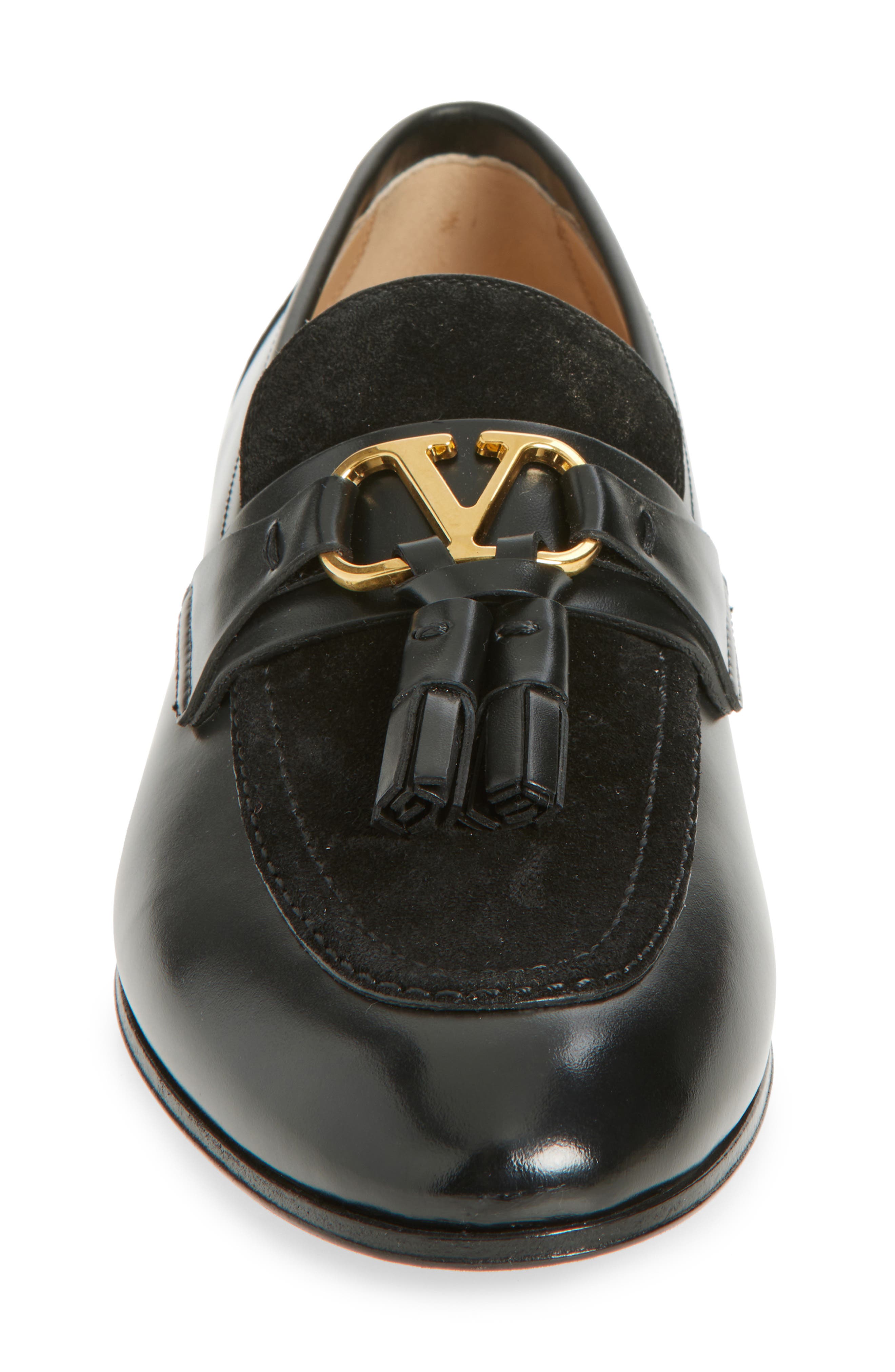 Valentino Garavani VLOGO Loafer, Alternate, color, Black