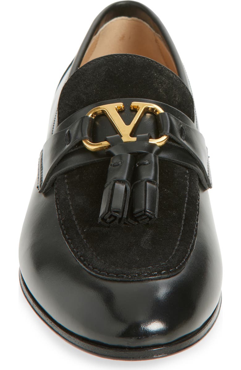 Valentino Garavani VLOGO Loafer, Alternate, color, Black