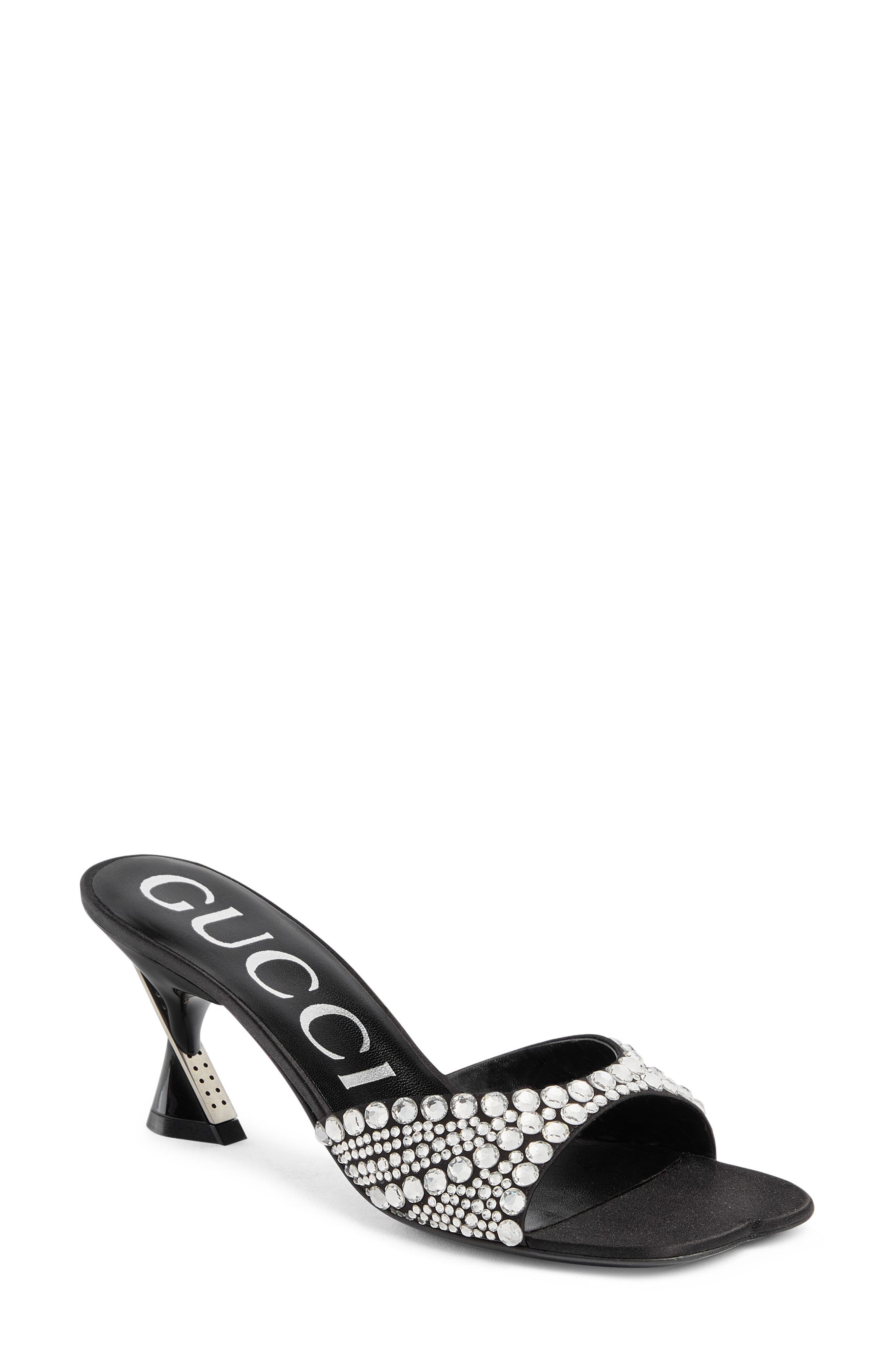 Gucci Galactica Crystal Embellished Sandal, Main, color, 