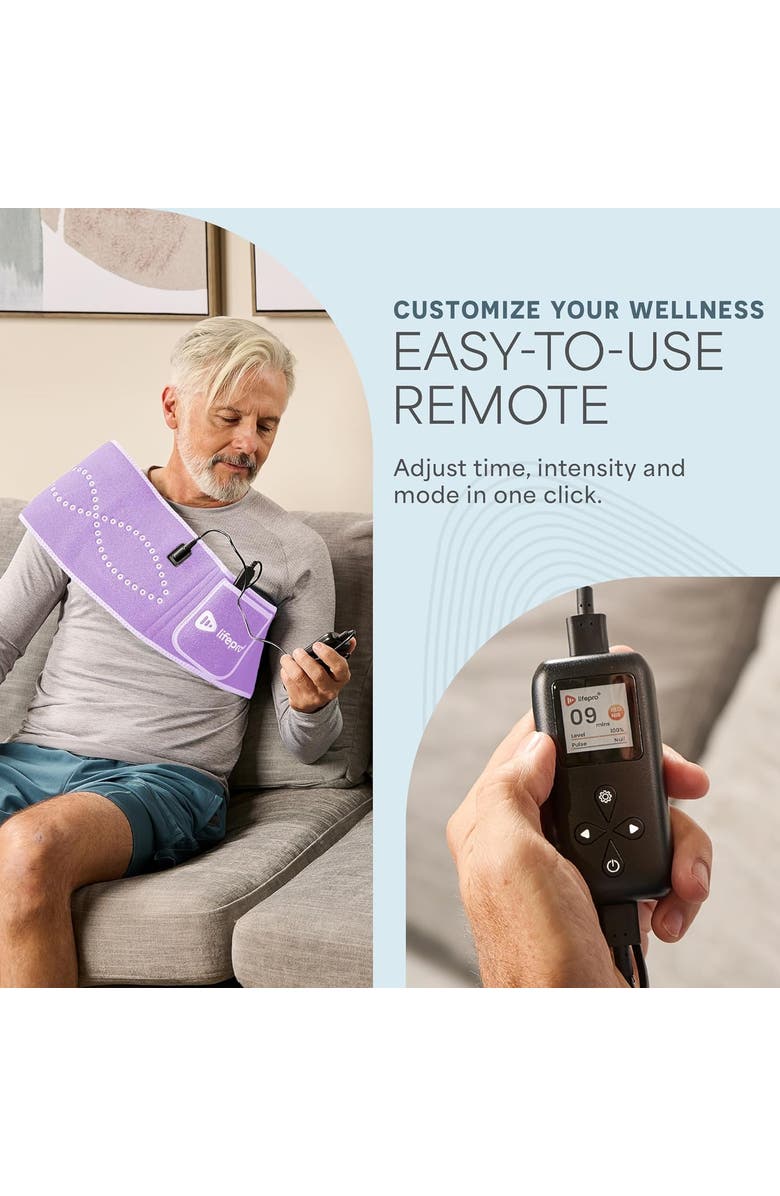 Lifepro Allevared Red Light Therapy Belt  Infrared 660nm and 850nm lights, Alternate, color, Purple