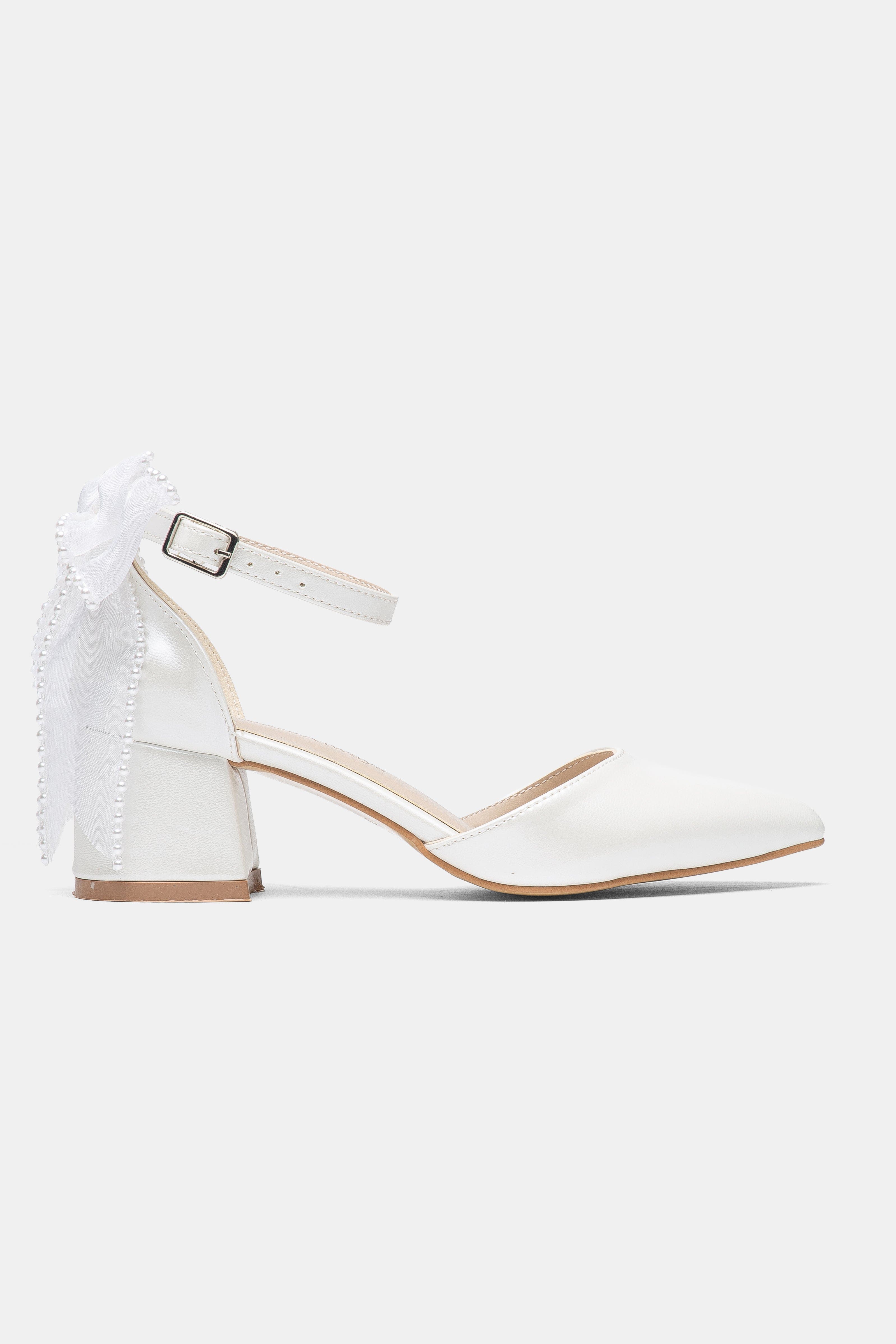Rosavelle Pointed Toe Block Heel Bridal Sandal, Alternate, color, Ivory