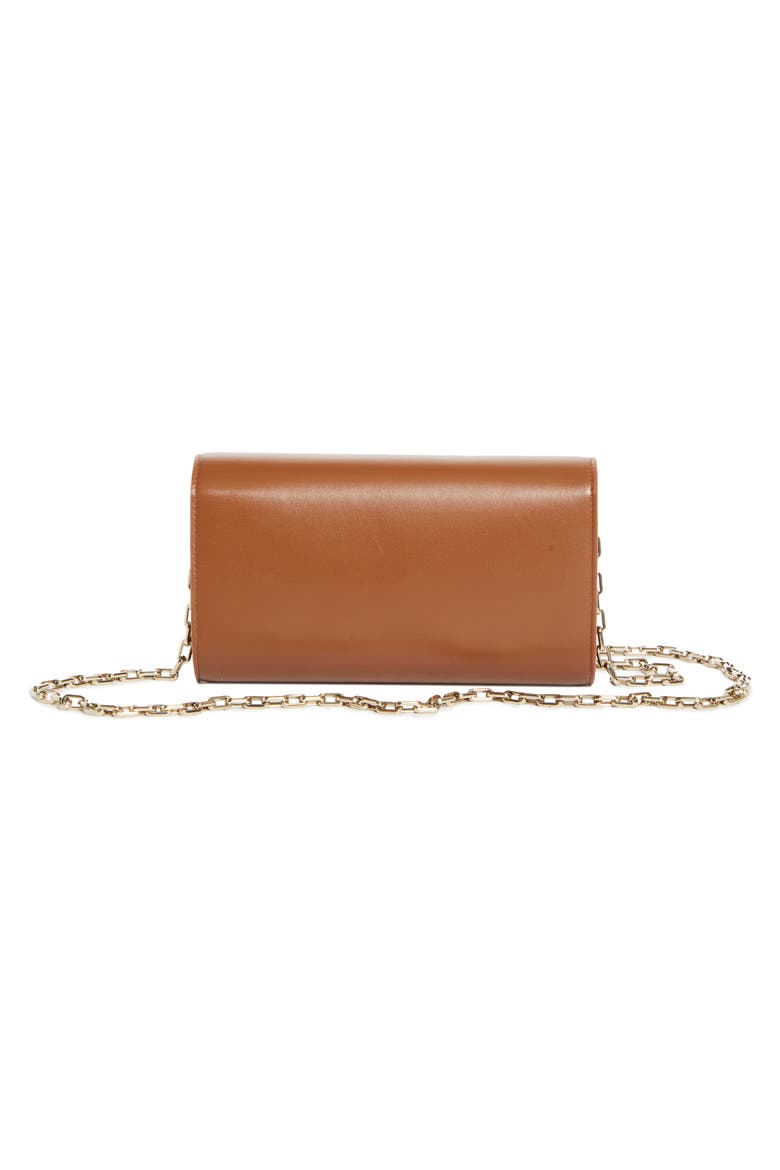 Bettina Leather Wallet on a Chain, Alternate, color, CM6T CUOIO/GOLD