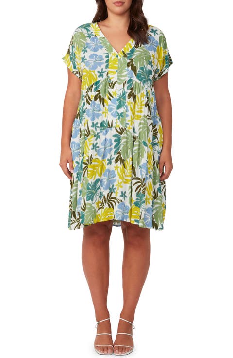 Antibes Floral Shift Dress (Plus)