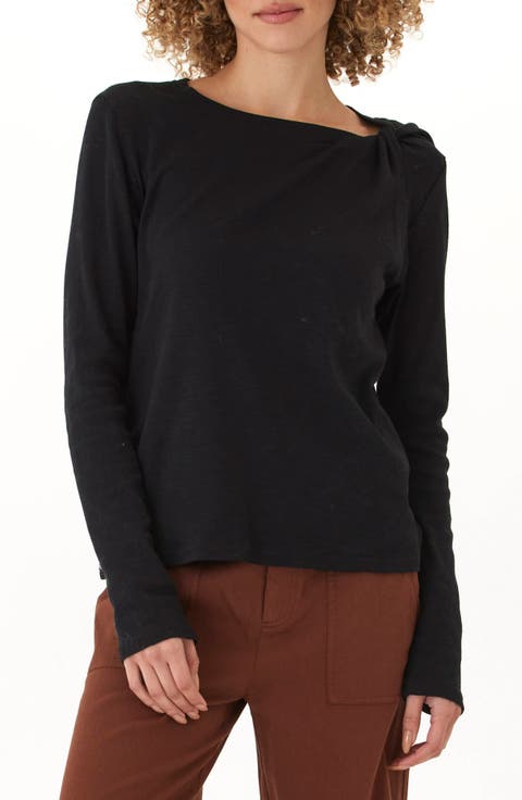 Francine Texture Slub Long Sleeve T-Shirt