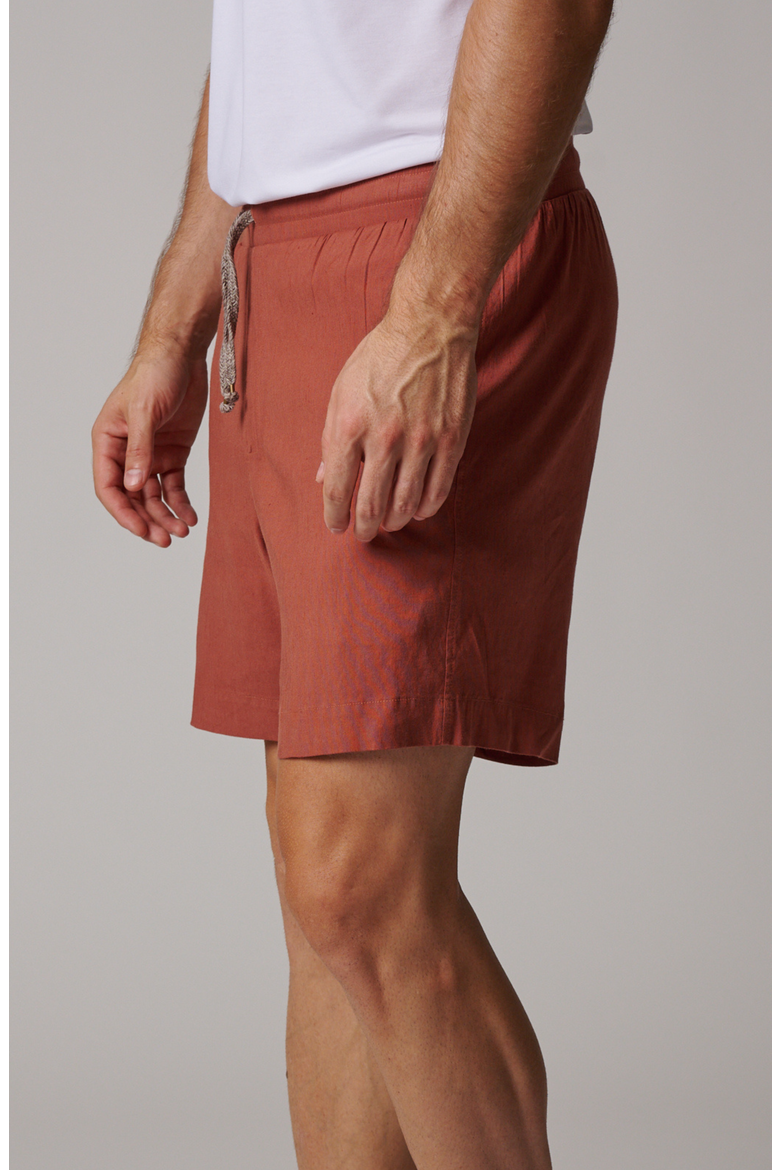 Laid Back Linen Short, Alternate, color, Copper