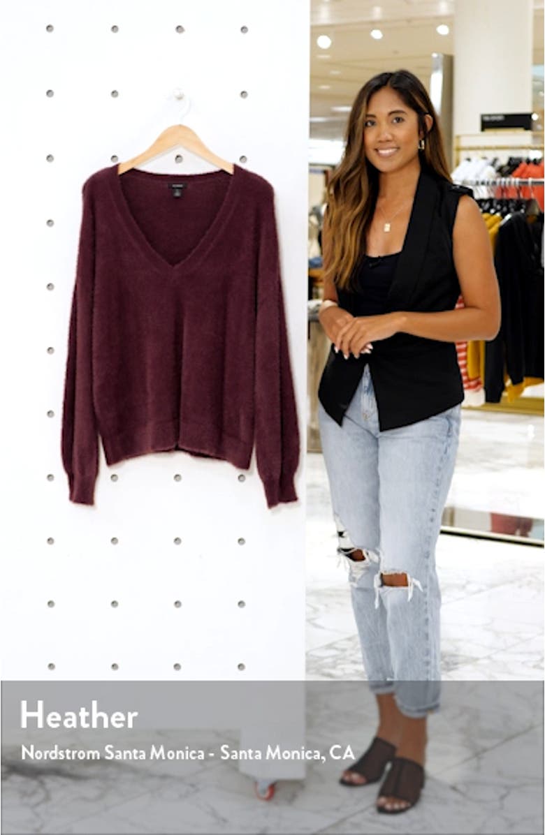 Fuzzy V-Neck Sweater, sales video thumbnail