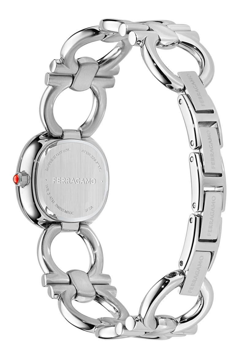 Double Gancini Bracelet Watch, 25mm, Alternate, color, STAINLESS STEEL