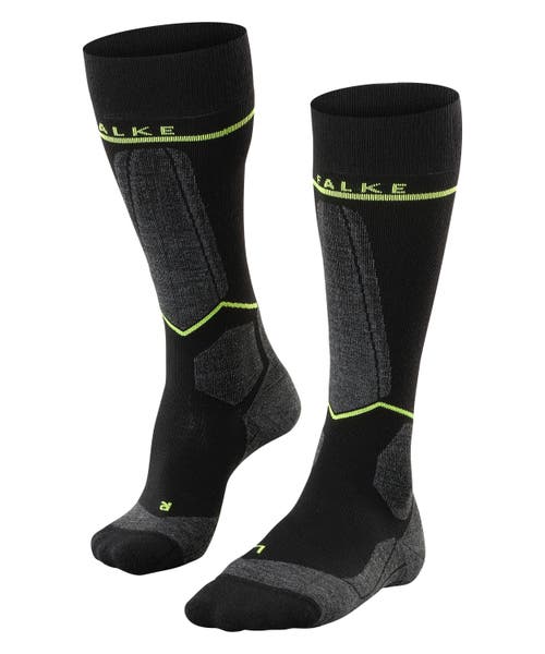 Falke Sk Compression Wool Ski Socks In Black