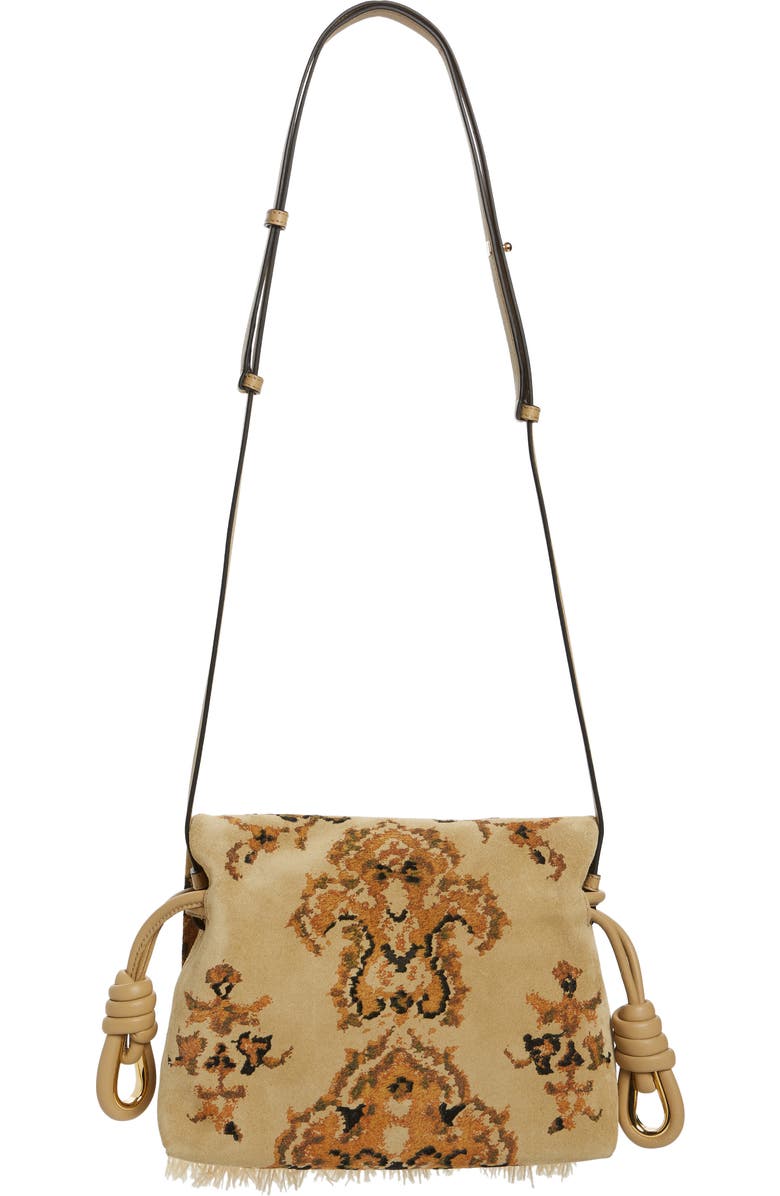 Loewe Flamenco Fringe Tapestry Calfksin Leather Bag, Alternate, color,