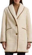 Lauren Ralph Lauren Shawl Collar Faux Shearling Coat