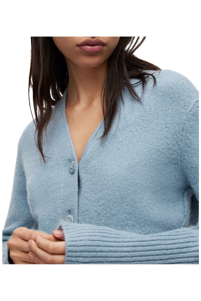 Wick Crop Cardigan, Alternate, color, BLUE SLATE