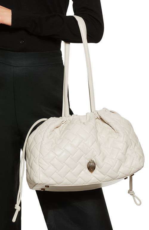 Kurt Geiger London Kensington String Quilted Leather Tote In Natural