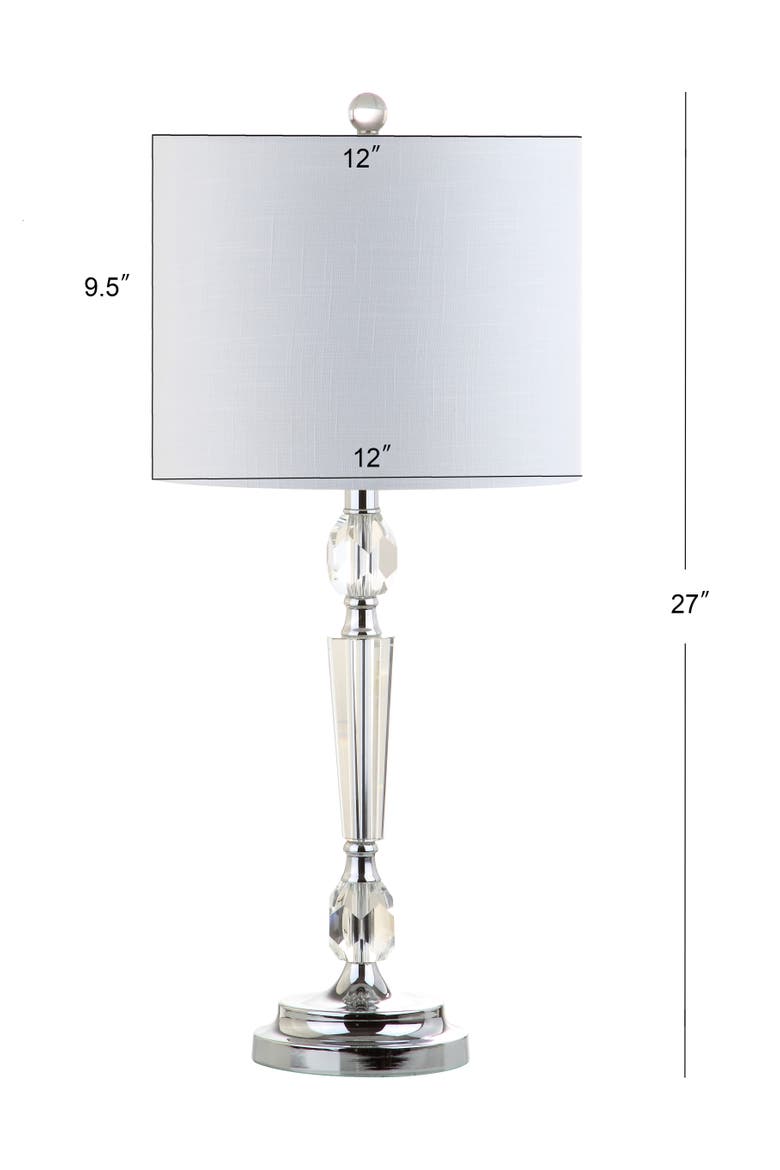 Victoria 27" Crystal LED Table Lamp, Clear, Alternate, color, Clear