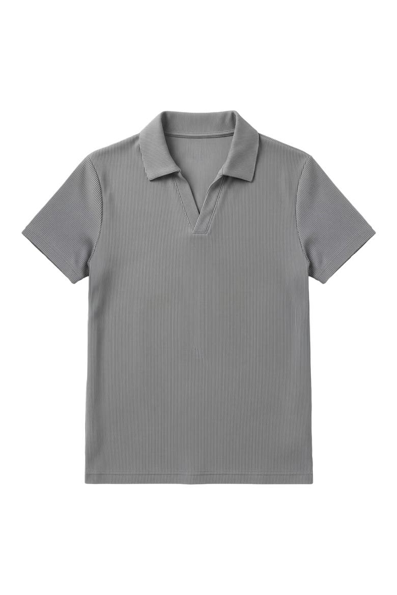 Ribbed Jonny Collar Polo, Alternate, color, LIGHT GREY