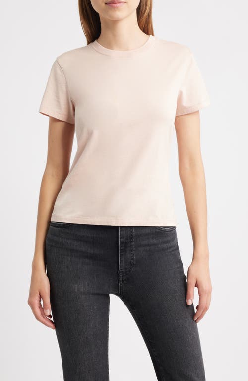 Frame Womens Pink Sand The Baby Tee Cotton-jersey T-shirt In White