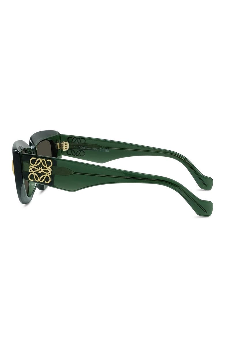 Anagram 51mm Geometric Sunglasses, Alternate, color, SHINY DARK GREEN / BROWN