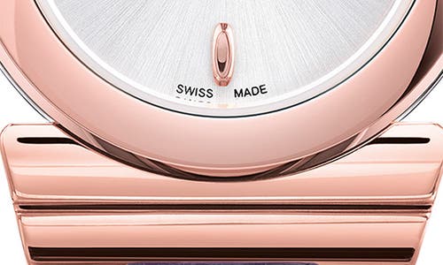 Ferragamo Women's Gancino Ip Rose Gold & Leather Strap Watch In Rose Gold