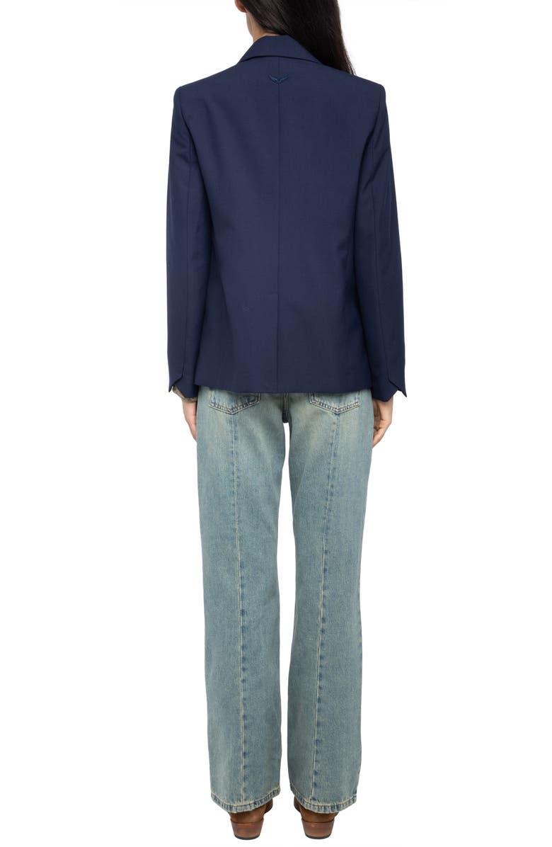 Zadig & Voltaire Vavy Tailleur Blazer, Alternate, color, Blueberry
