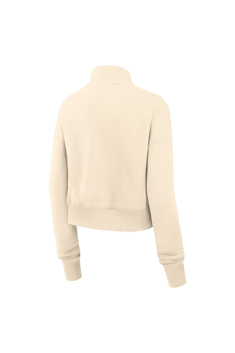 Women's Nike Cream Chicago Bears Legacy Phoenix Fleece Cropped Half-Zip Sweatshirt, Alternate, color, Cream