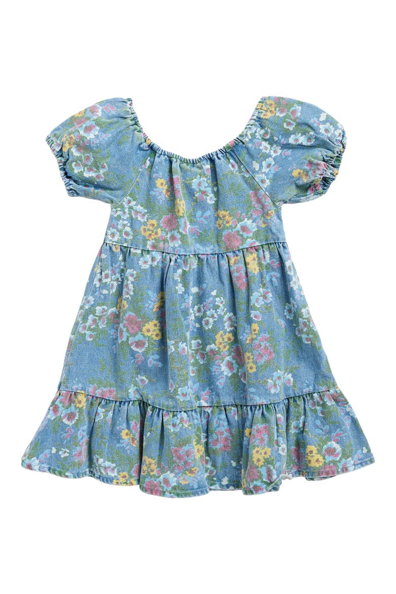 Kids' Floral Denim Dress, Alternate, color, DENIM