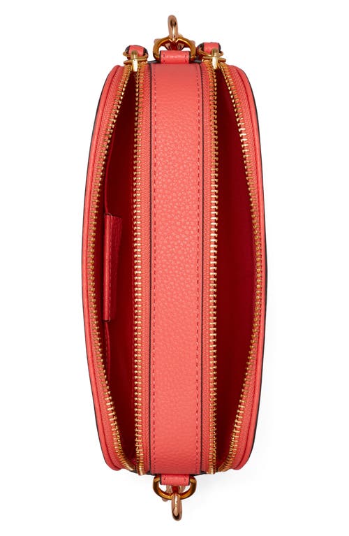 Tory Burch Mini Miller Leather Crossbody Bag In Coral Crush