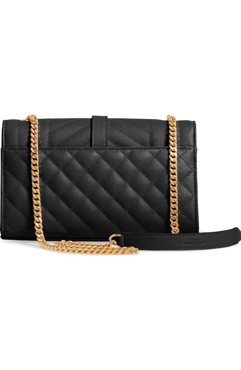 Saint Laurent Small Envelope Calfskin Leather Shoulder Bag, Alternate, color,