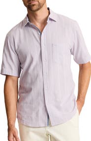 Tommy Bahama Nova Wave Short Sleeve Seersucker Button-Up Shirt