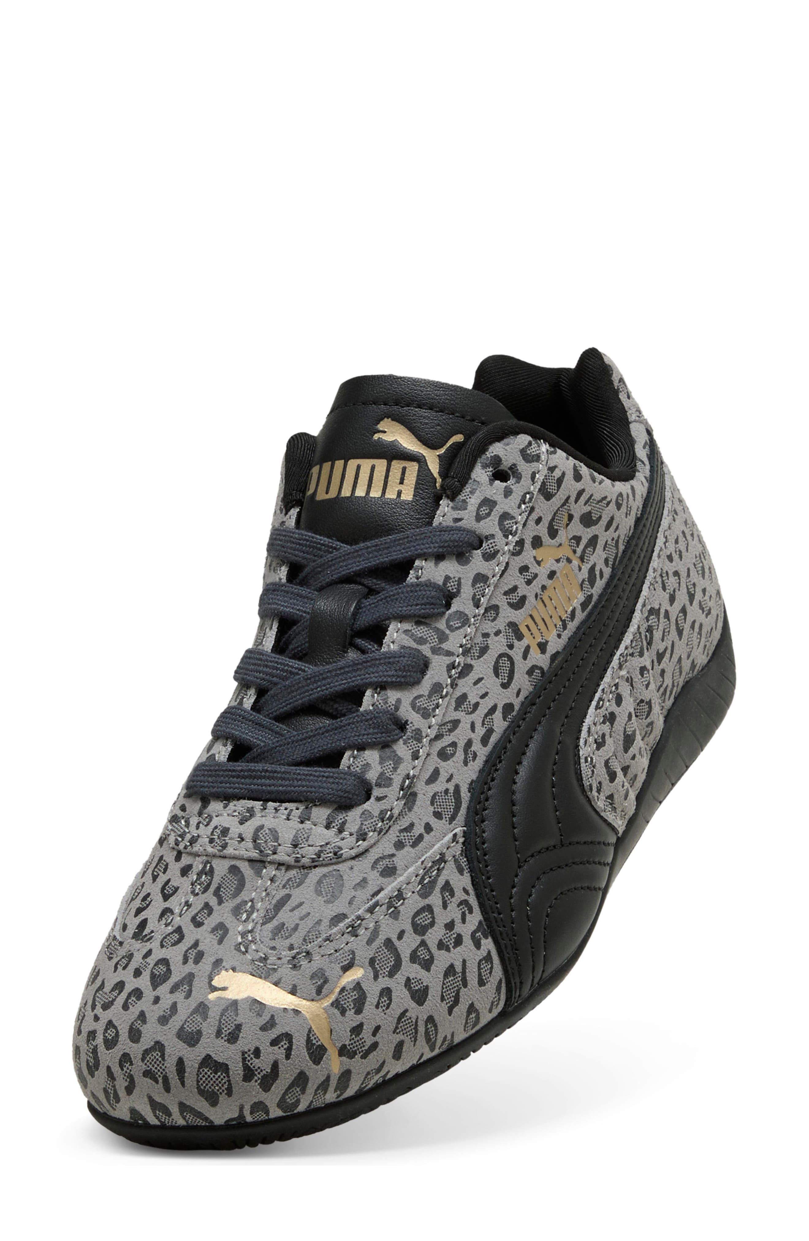 Speedcat Cat Leather Sneaker, Alternate, color, GRAY ECHO/ PUMA BLACK