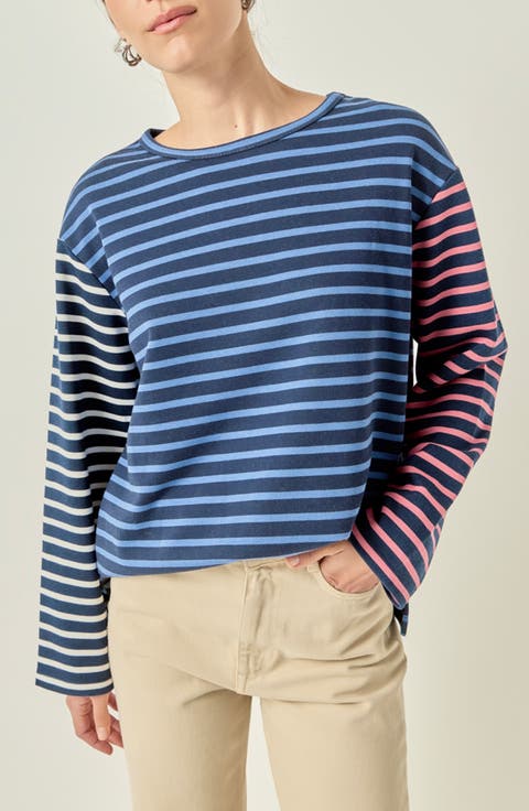 Mixed Stripe Top